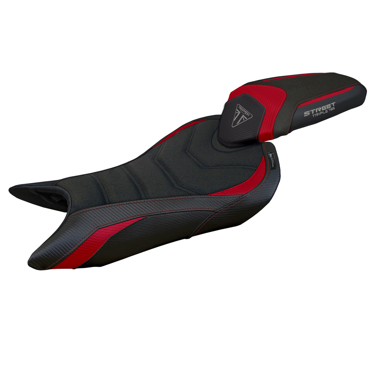 Triumph Street Triple 765 2023-2025 Seat Cover Tappezzeria Italia TPZ Ultragrip in Bordeaux and Black