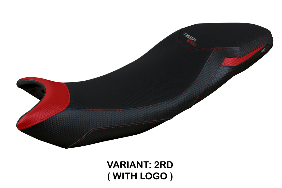 Triumph Tiger 660 2021-2025 Seat Cover Tappezzeria Italia TPZ in Red and Black