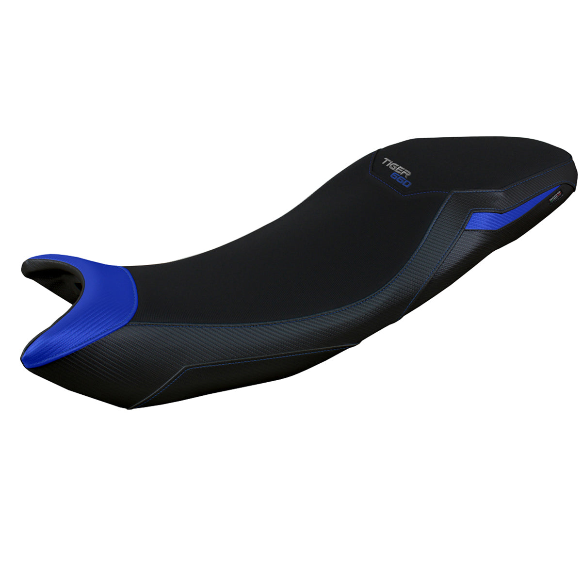 Triumph Tiger 660 2021-2025 Seat Cover Tappezzeria Italia TPZ in Blue and Black