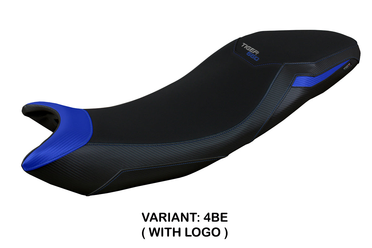 Triumph Tiger 660 2021-2025 Seat Cover Tappezzeria Italia TPZ in Blue and Black