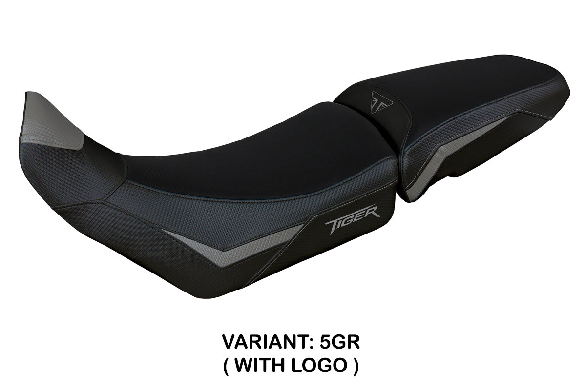 Triumph Tiger 900 2020-2023 Seat Cover Tappezzeria Italia TPZ in Grey and Black