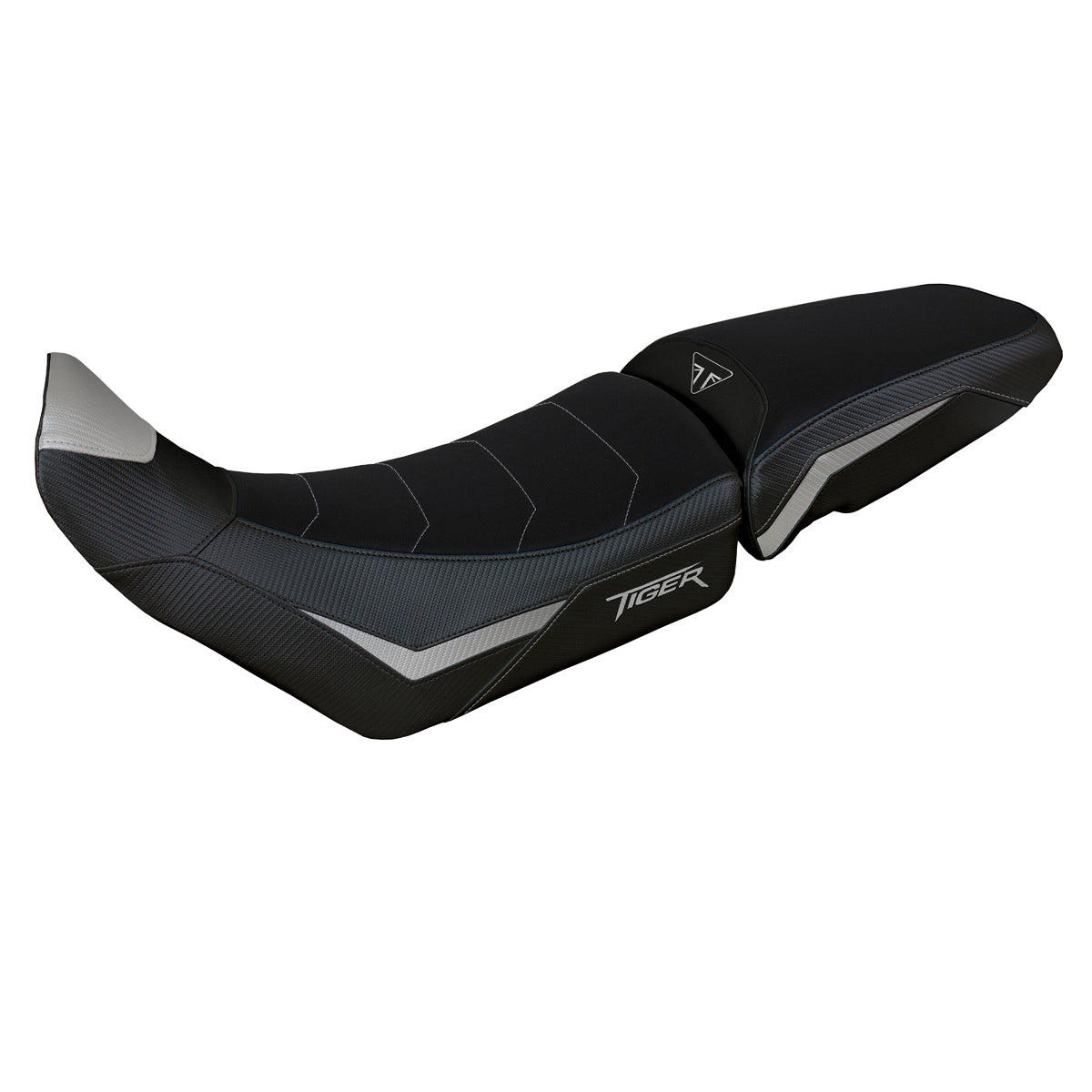 Triumph Tiger 900 2020-2023 Seat Cover Tappezzeria Italia TPZ Comfort Silver and Black