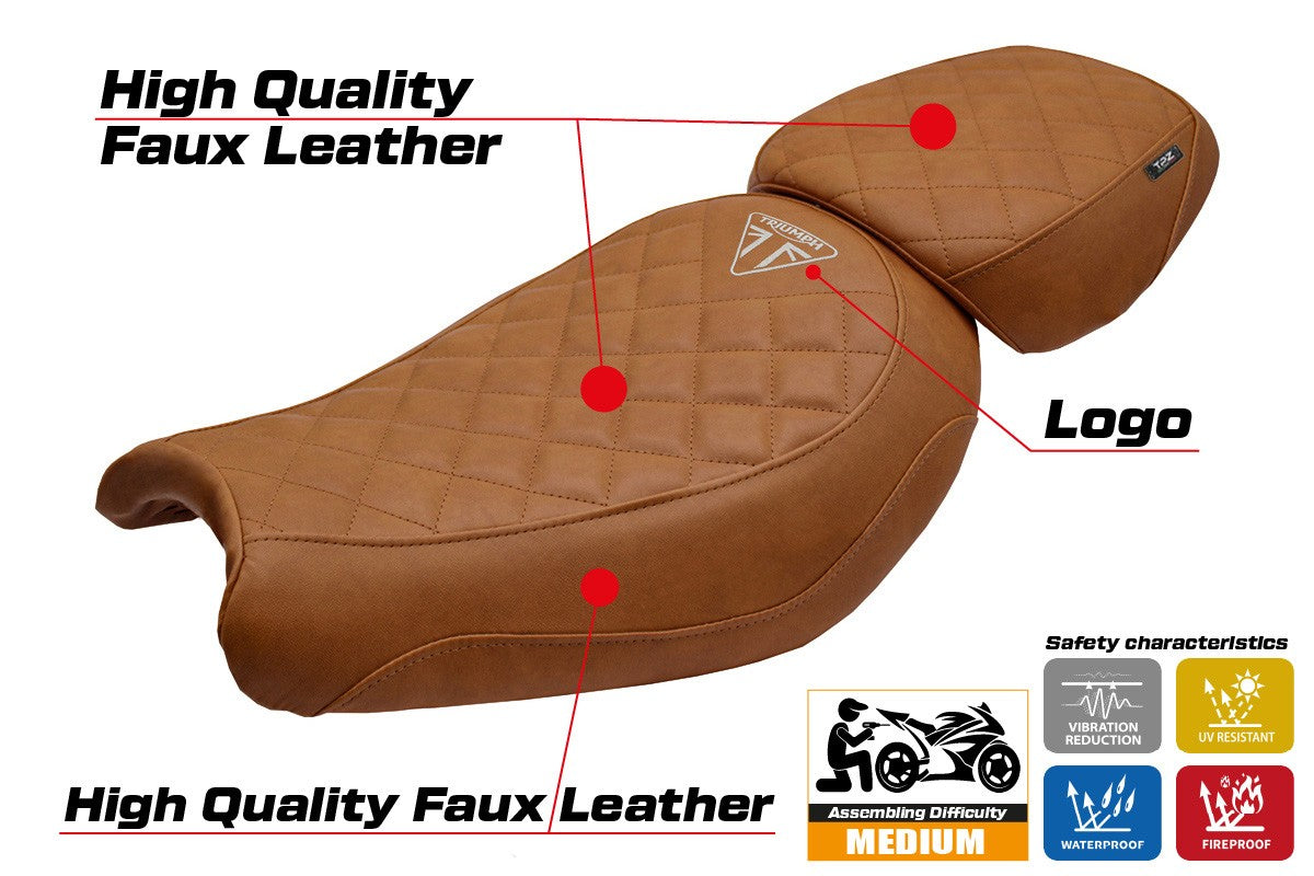 Triumph Scrambler 400X / 400XC 2024-2026 Seat Cover TPZ Italia Brown