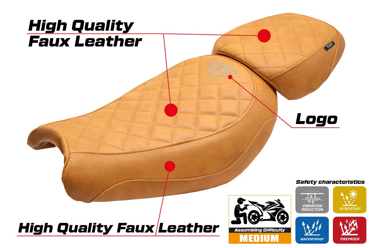 Triumph Scrambler 400X / 400XC 2024-2026 Seat Cover TPZ Italia Camel