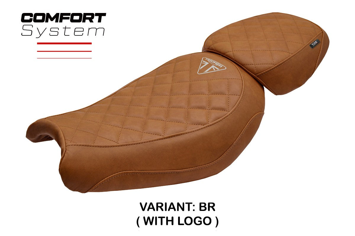 Triumph Scrambler 400X / 400XC 2024-2026 Seat Cover TPZ Italia Comfort Brown