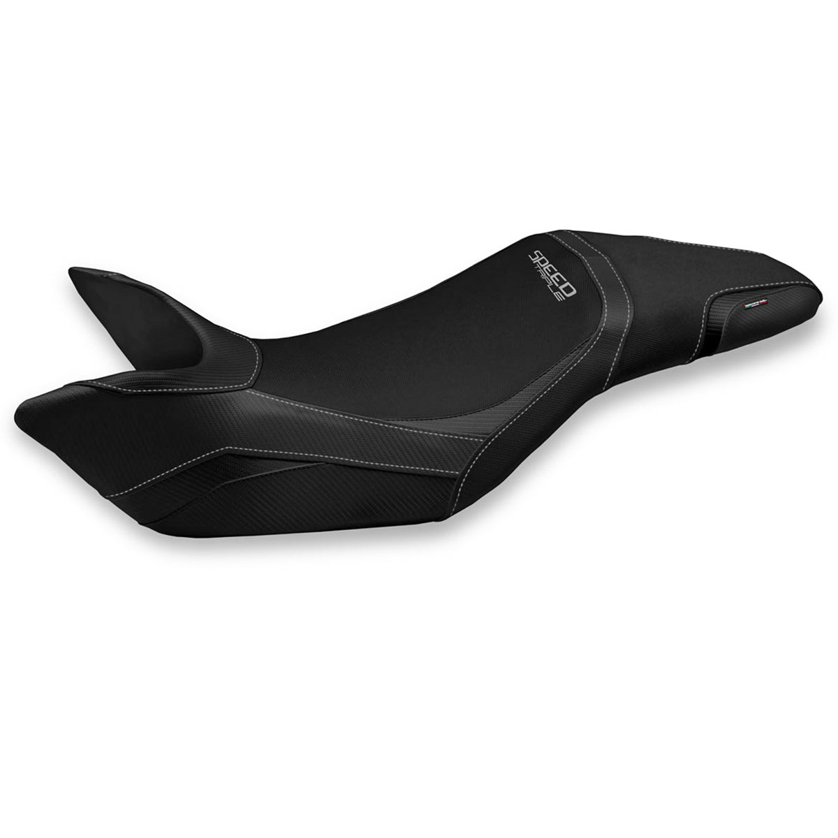 Funda de asiento Tappezzeria Italia TPZ para Triumph Speed Triple 2011-2015 en negro