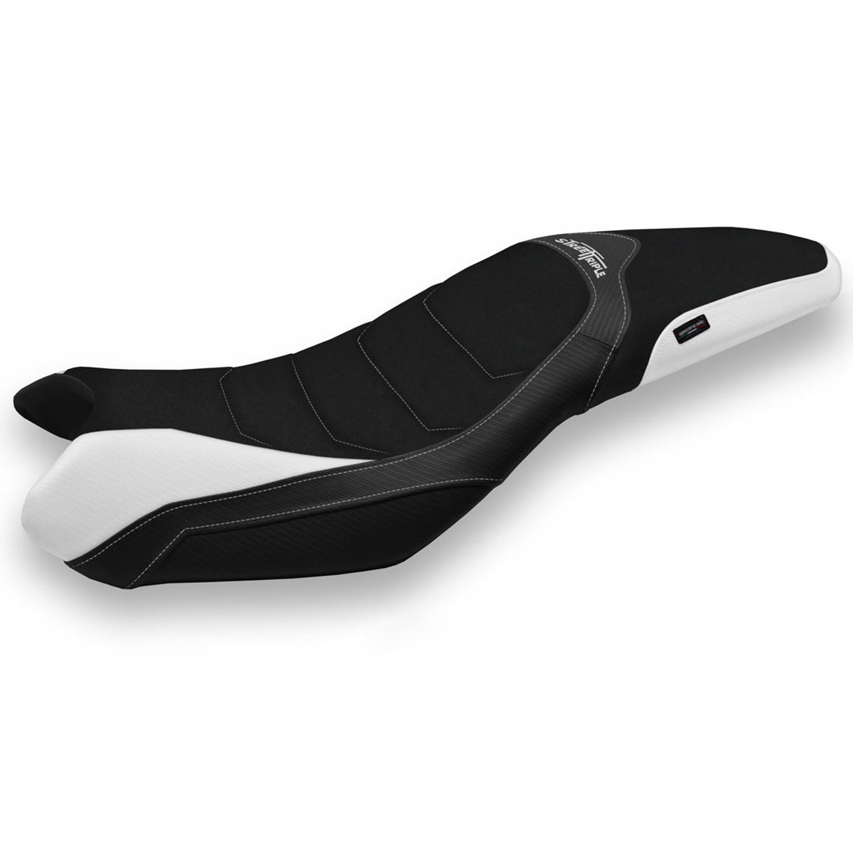 Triumph Street Triple 675 2013-2016 Seat Cover Tappezzeria Italia TPZ Ultragrip in White