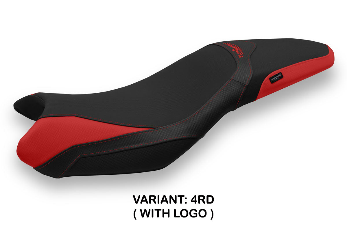 Triumph Street Triple 675 2013-2016 Seat Cover Tappezzeria Italia TPZ in Red and Black