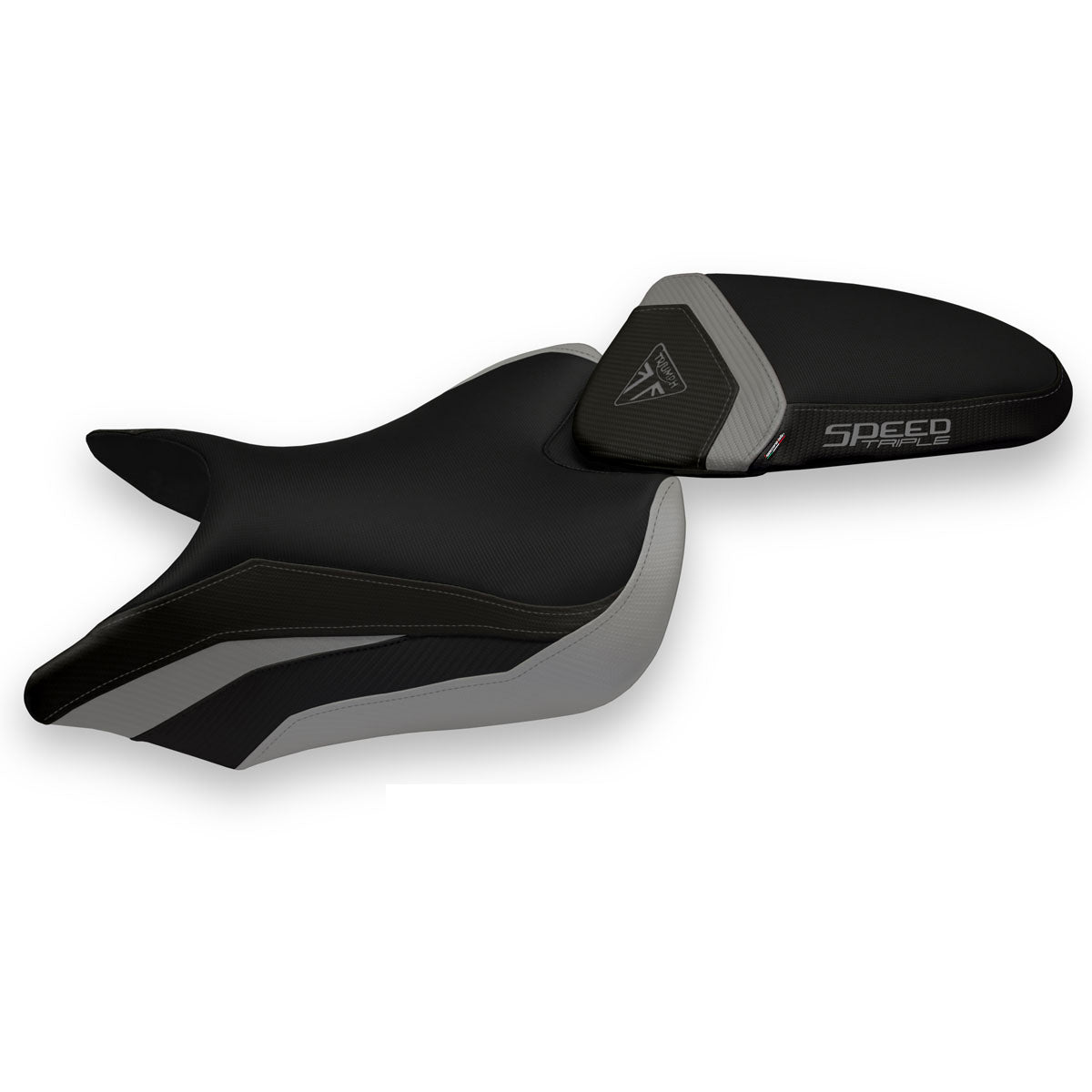 Funda de asiento Tappezzeria Italia TPZ Comfort para Triumph Speed Triple 2016-2021 en gris