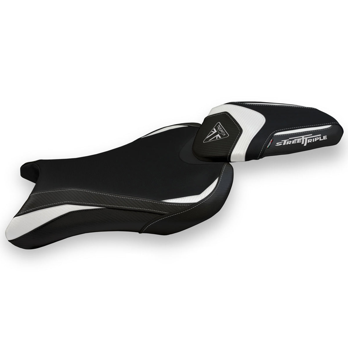 Triumph Street Triple 765 2017-2022 Seat Cover Tappezzeria Italia TPZ in White