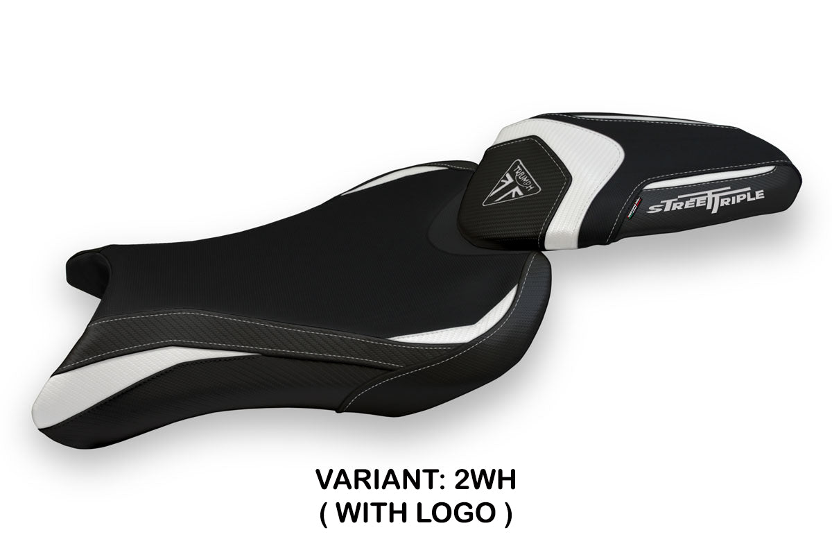 Triumph Street Triple 765 2017-2022 Seat Cover Tappezzeria Italia TPZ in White