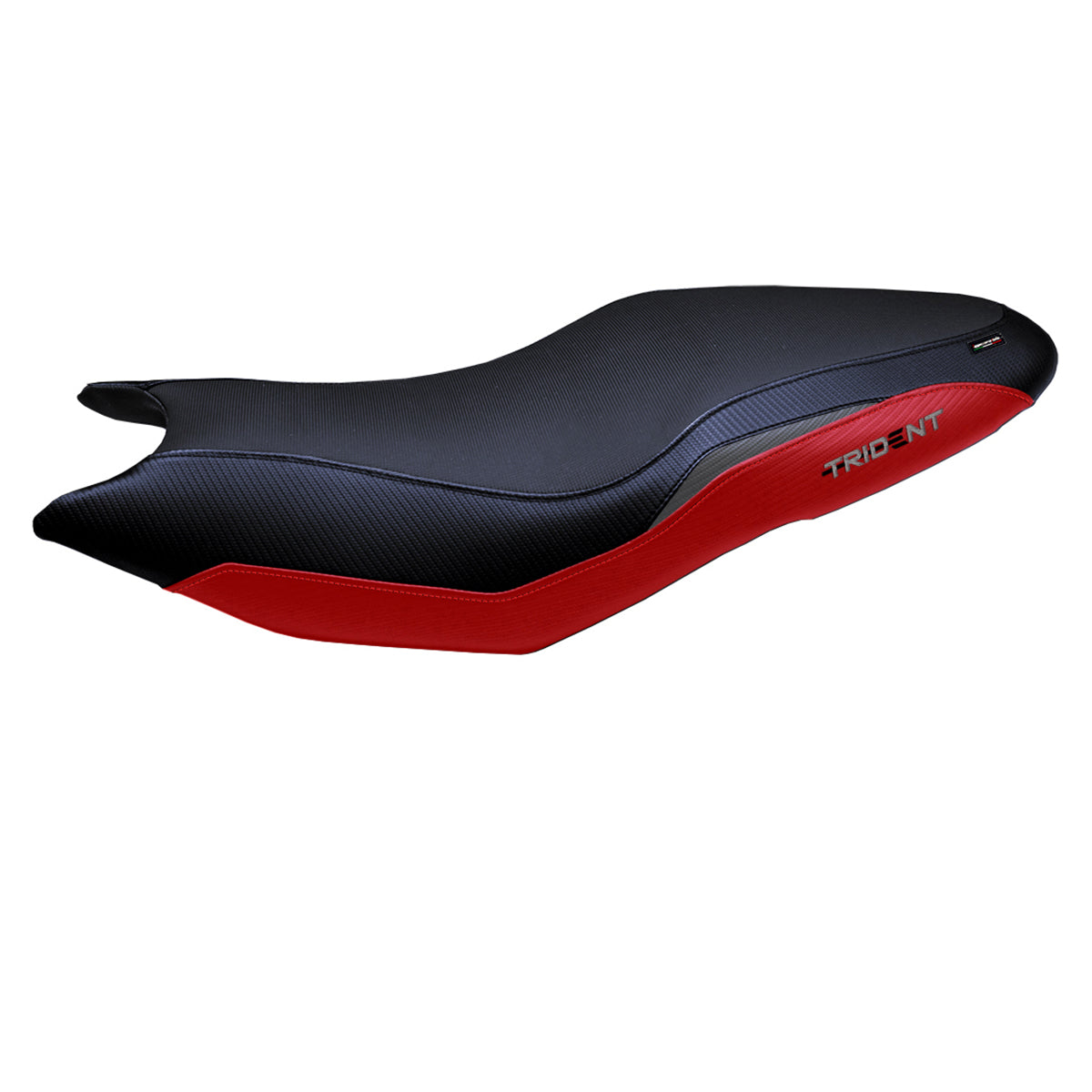 Funda de asiento para Triumph Trident 660 2021-2025 Tappezzeria Italia TPZ en rojo, gris y negro