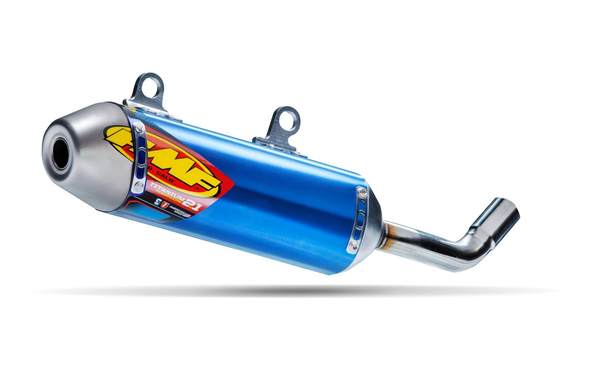 FMF Powercore 2.1 Muffler Blue Anodized Titanium YZ125/X 2002-2021 024060 1821-1704
