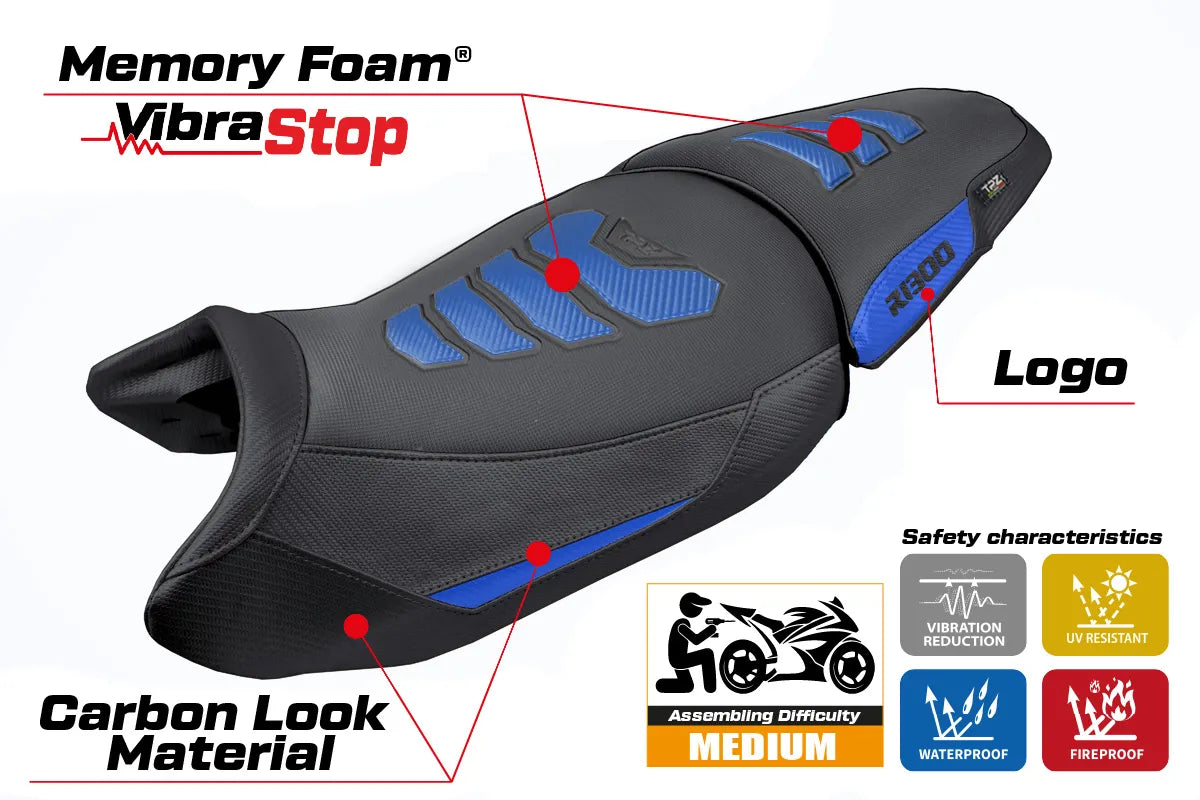 BMW R1300GS 2023-2026 Seat Cover TPZ Italia Comfort Plus Blue