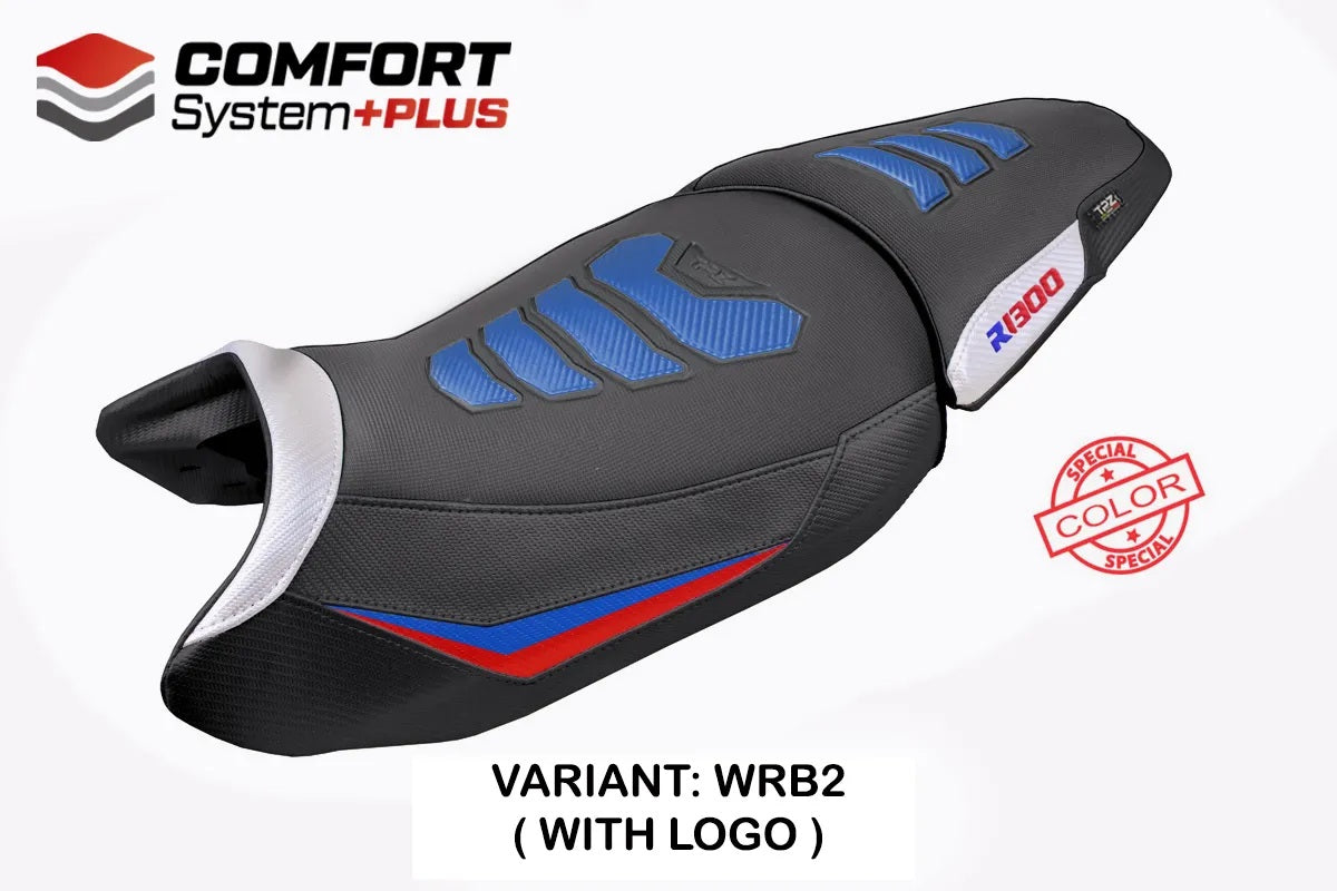 BMW R1300GS 2023-2026 Seat Cover TPZ Italia Comfort Plus White Blue Red