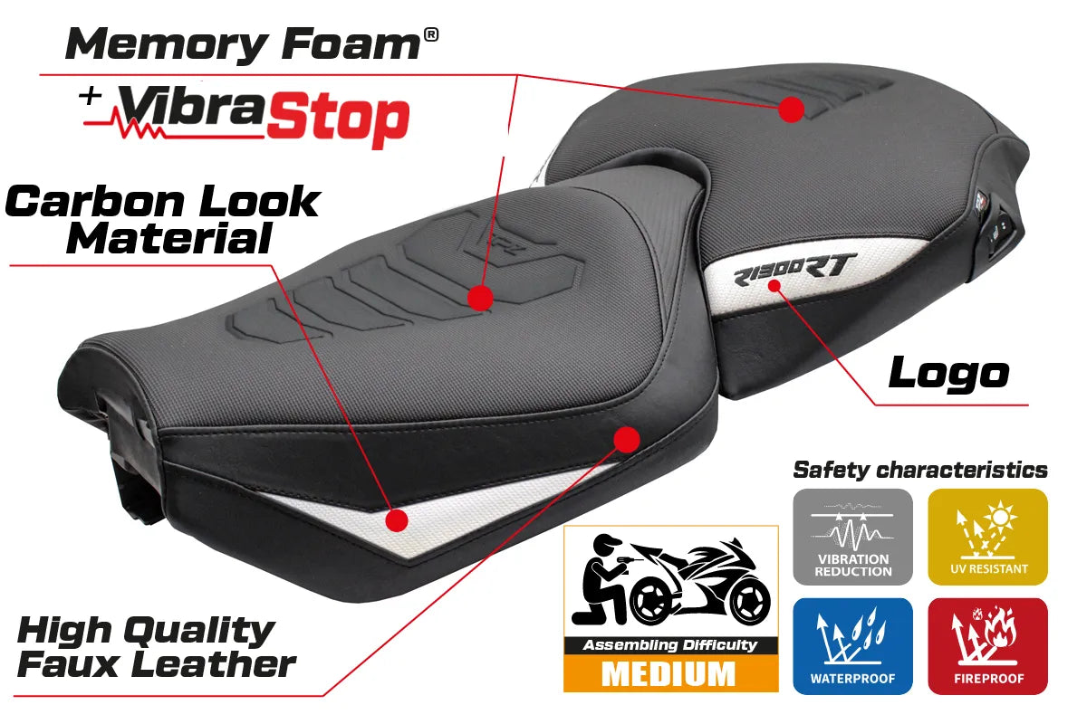 BMW R1300RT 2025-2026 Seat Cover TPZ Italia Comfort Plus White