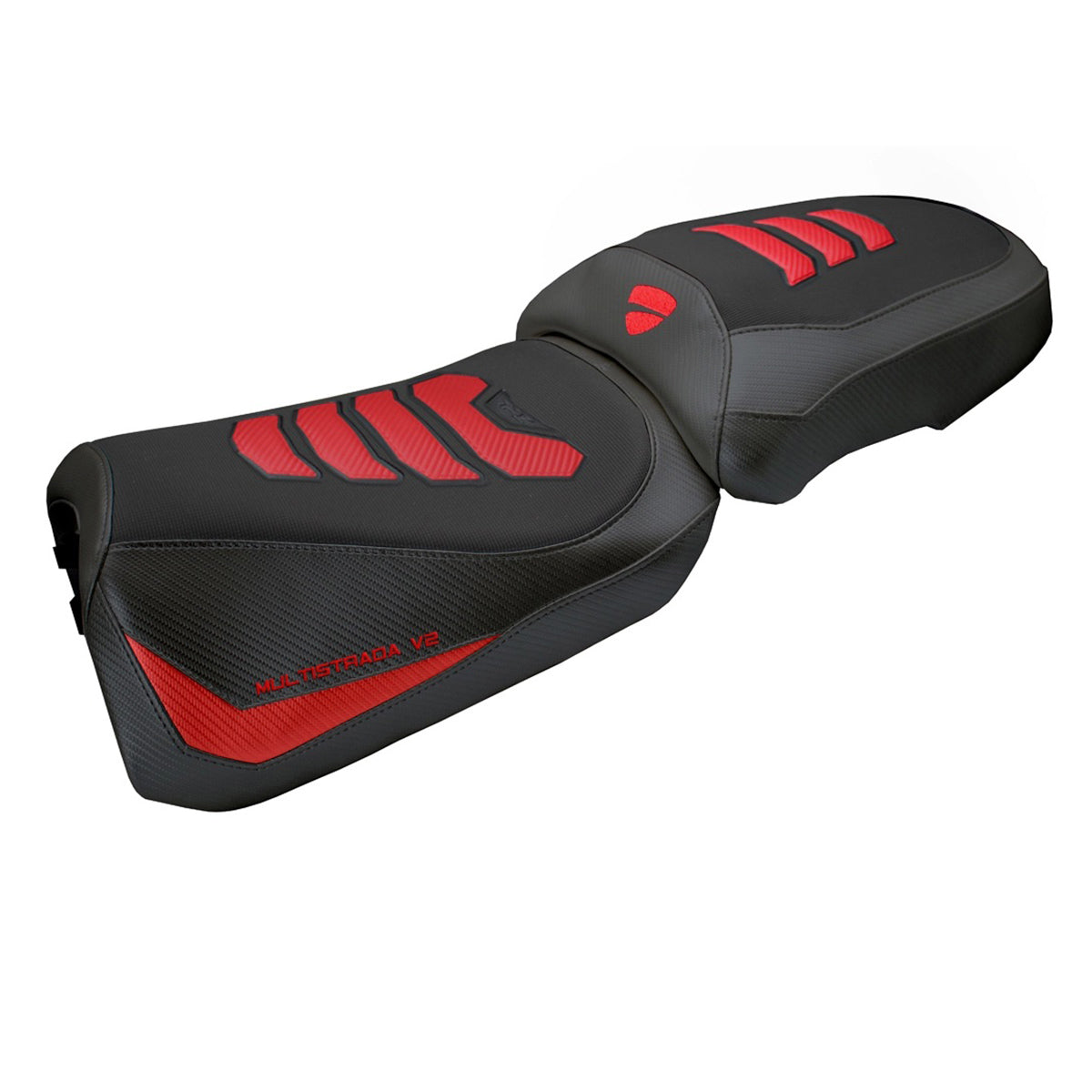 Ducati Multistrada V2 2025-2026 Seat Cover TPZ Italia Comfort Plus Red Black
