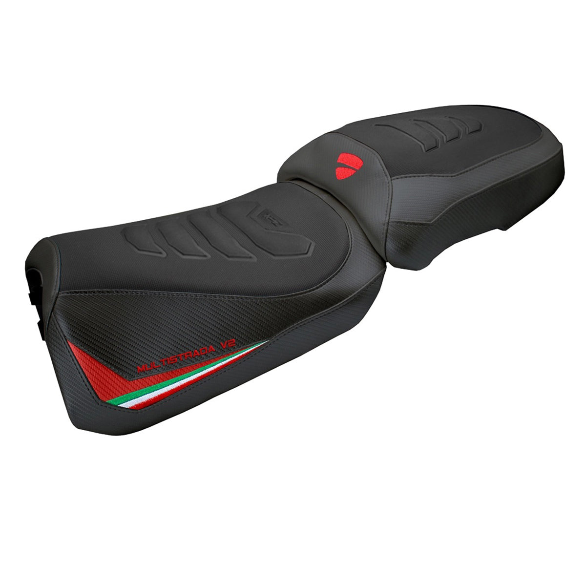 Ducati Multistrada V2 2025-2026 Seat Cover TPZ Italia Comfort Plus Red Tricolor