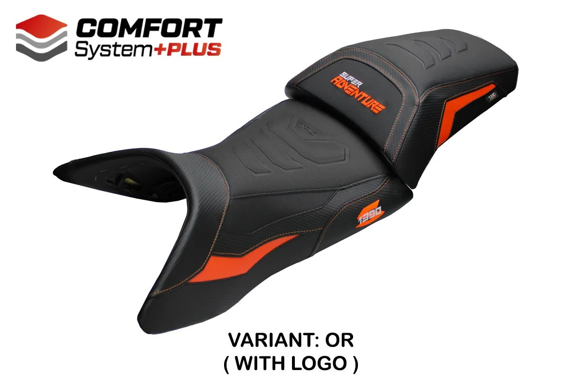 KTM 1390 Super Adventure S 2025-2026 Seat Cover TPZ Italia Comfort Plus Orange Black