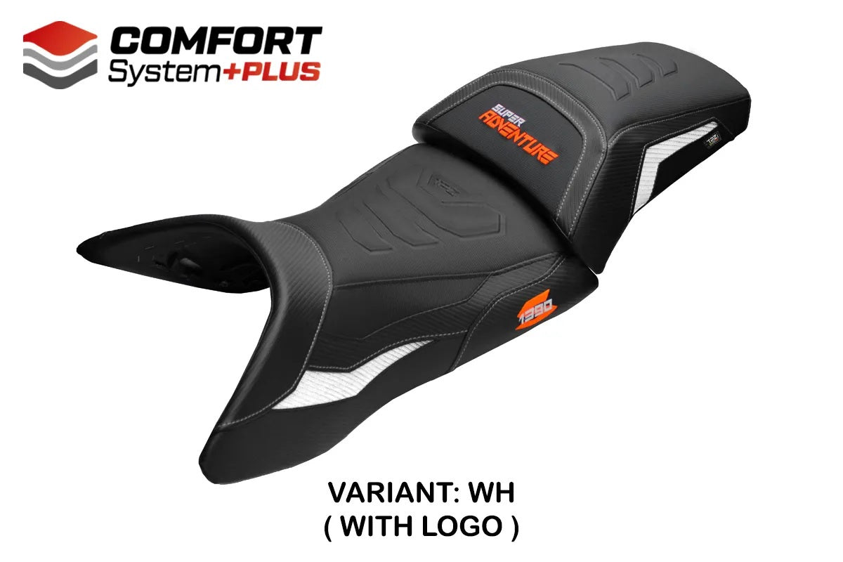 KTM 1390 Super Adventure S 2025-2026 Seat Cover TPZ Italia Comfort Plus White Black