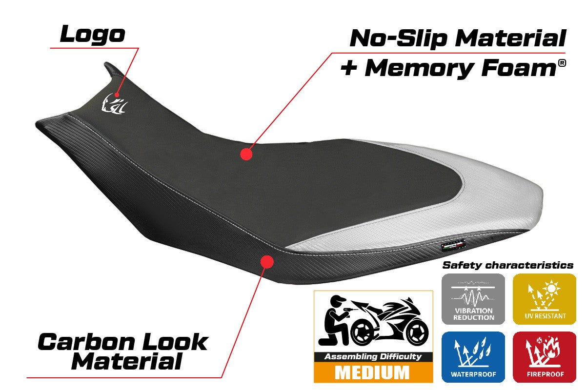 Aprilia Dorsoduro 750 / 900 / 1200 2010-2020 Funda Asiento Tappezzeria Italia TPZ Comfort WH