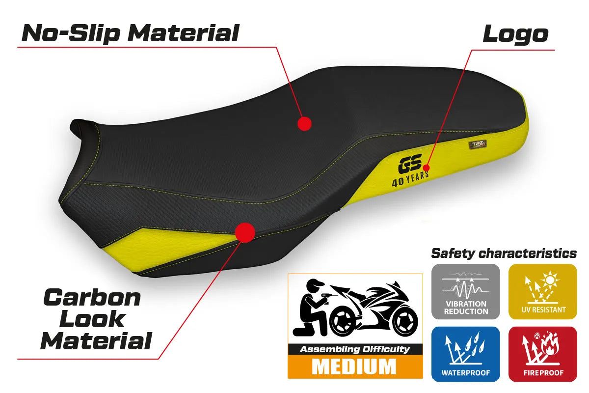 BMW F850GS Adv 2019-2024 Seat Cover TPZ Italia Comfort Grey