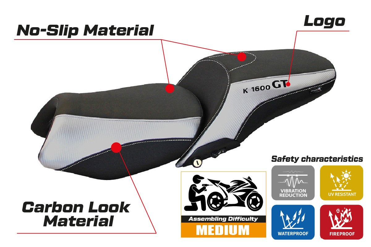 BMW K1600GT 2010-2026 Seat Cover TPZ Italia Comfort Silver