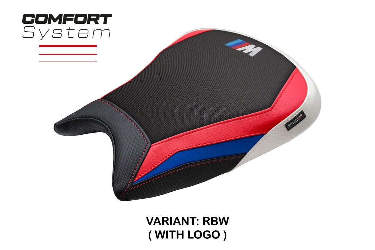 BMW M1000RR 2023-2026 Seat Cover TPZ Italia Comfort White Red Blue