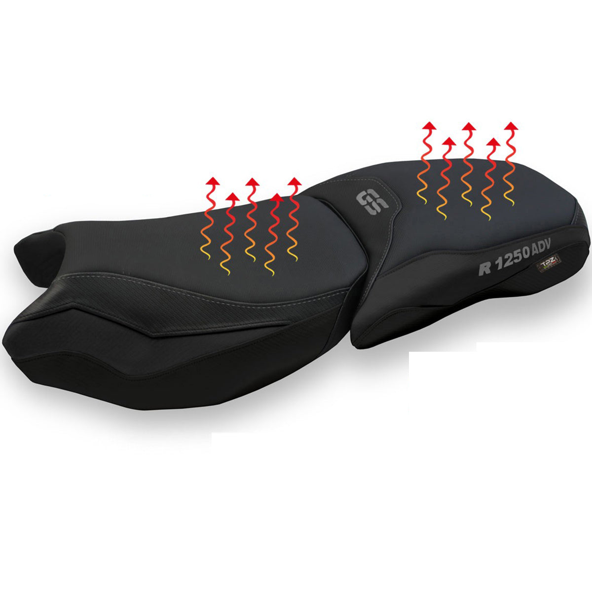 BMW R1250 GS Adventure 2019-2024 Seat Cover TPZ Italia Heated Comfort Black