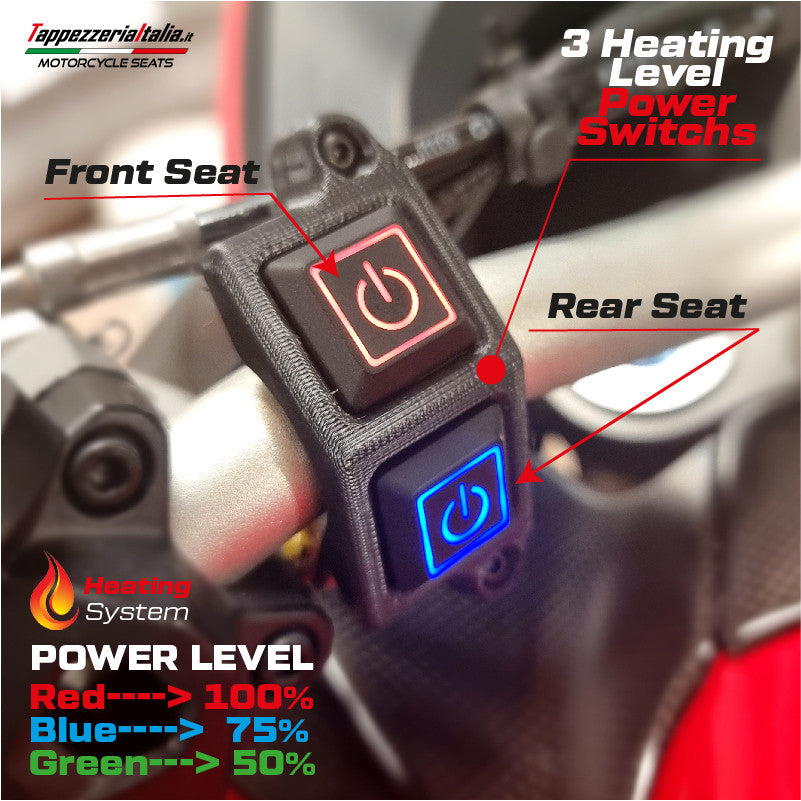 BMW R1250 GS 2019-2023 Seat Cover TPZ Italia Heated Blue Black