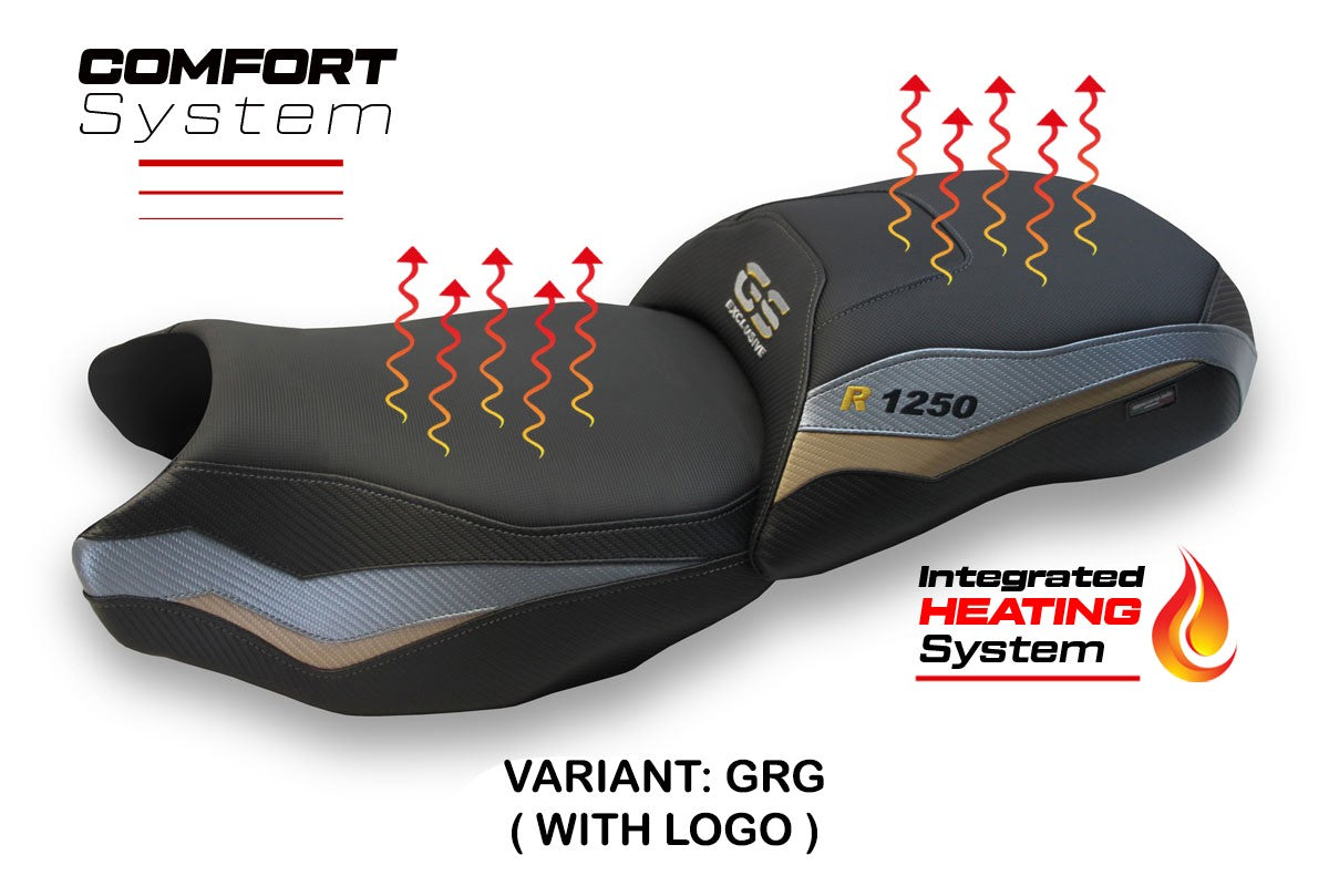 BMW R1250 GS 2019-2023 Seat Cover TPZ Italia Heated Grey Gold