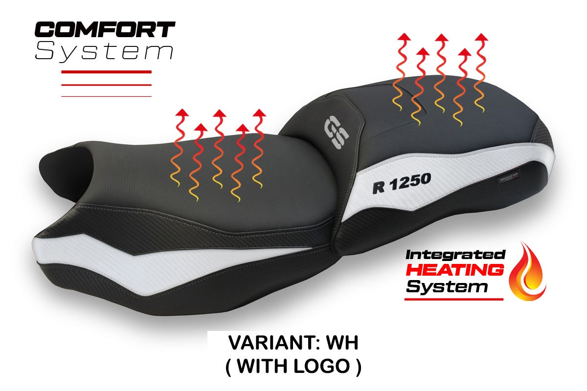BMW R1250 GS 2019-2023 Seat Cover TPZ Italia Heated White Black