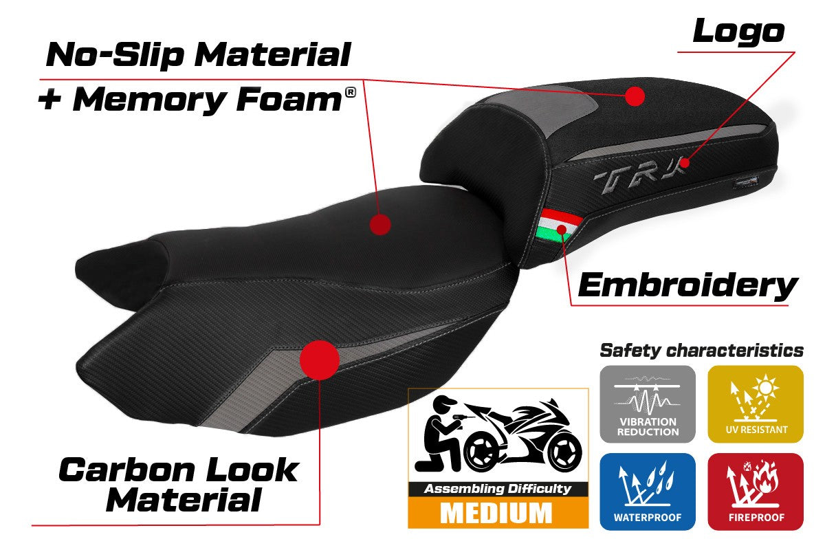 Benelli TRK 502 2017-2025 Seat Cover TPZ Italia Comfort Grey