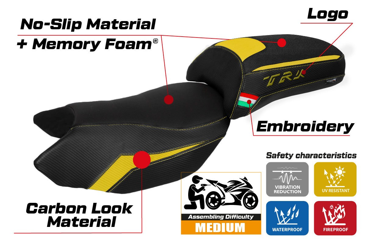 Benelli TRK 502 2017-2026 Seat Cover TPZ Italia Comfort Yellow