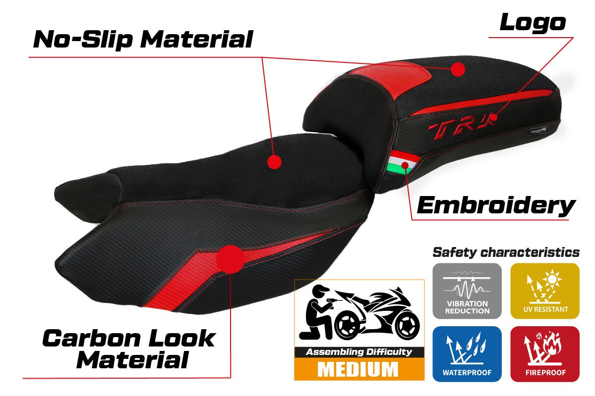 Benelli TRK 502 2017-2026 Seat Cover TPZ Italia Ultragrip Red