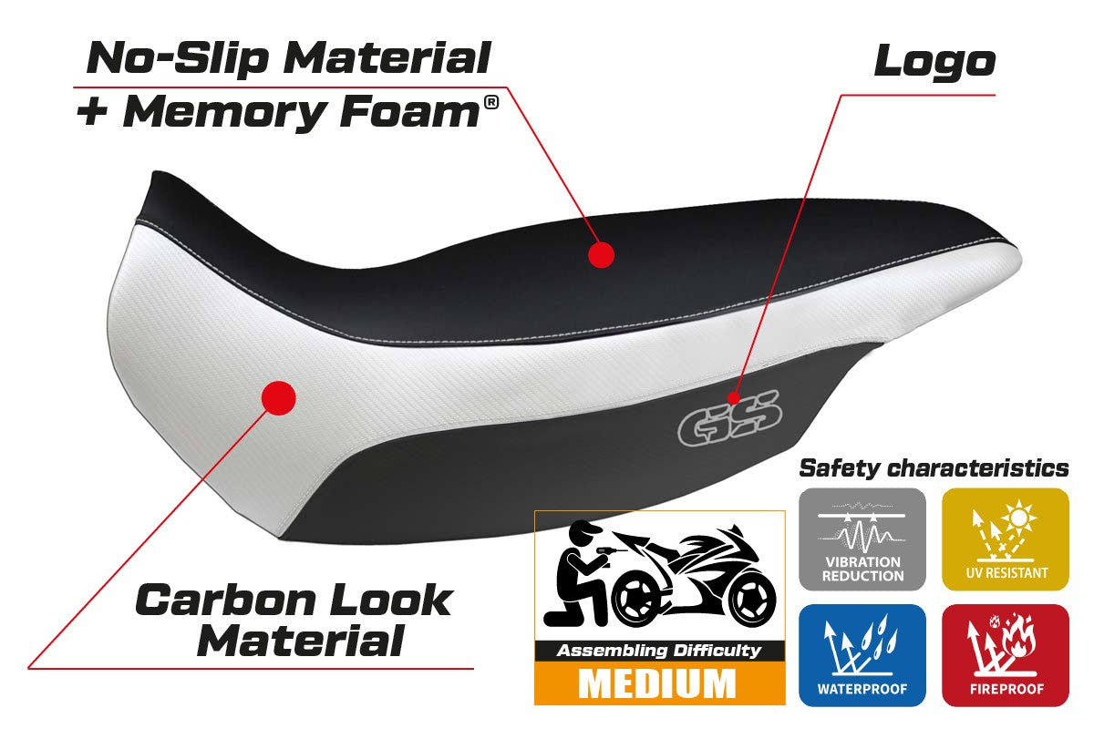 BMW R1150GS Adventure 2002-2006 Seat Cover TPZ Italia Comfort White