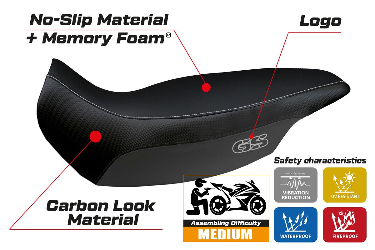 BMW R1150GS Adventure 2002-2006 Seat Cover TPZ Italia Comfort Black