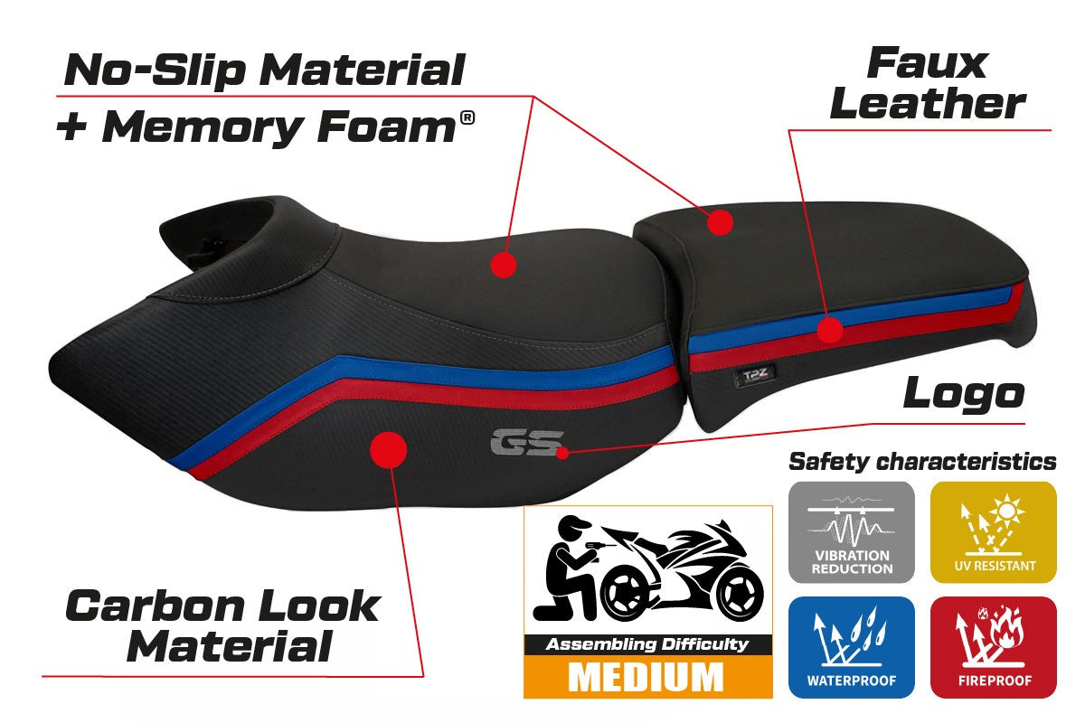 BMW R1200GS ADV 2006-2012 Seat Cover TPZ Italia Comfort Black SE