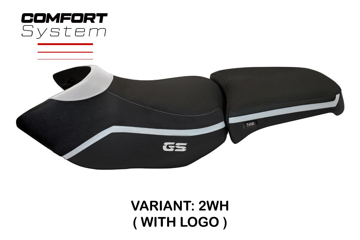 BMW R1200GS ADV 2006-2012 Seat Cover TPZ Italia Comfort White Black