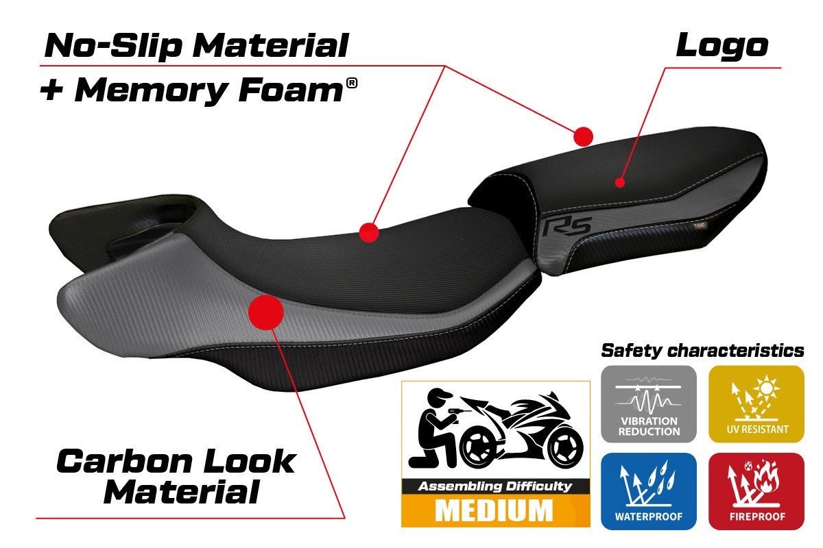 BMW R1200RS 2015-2019 Seat Cover TPZ Italia Comfort Grey