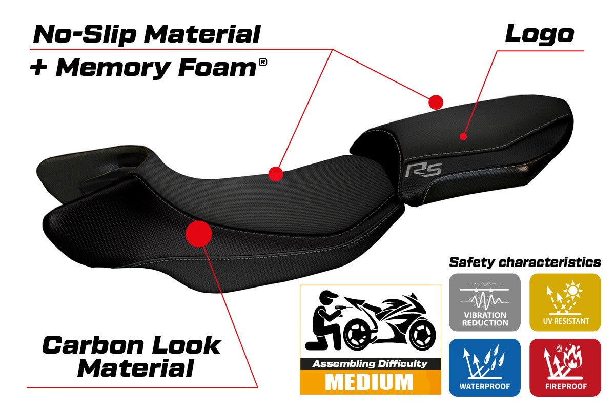 BMW R1200RS 2015-2019 Seat Cover TPZ Italia Comfort Black