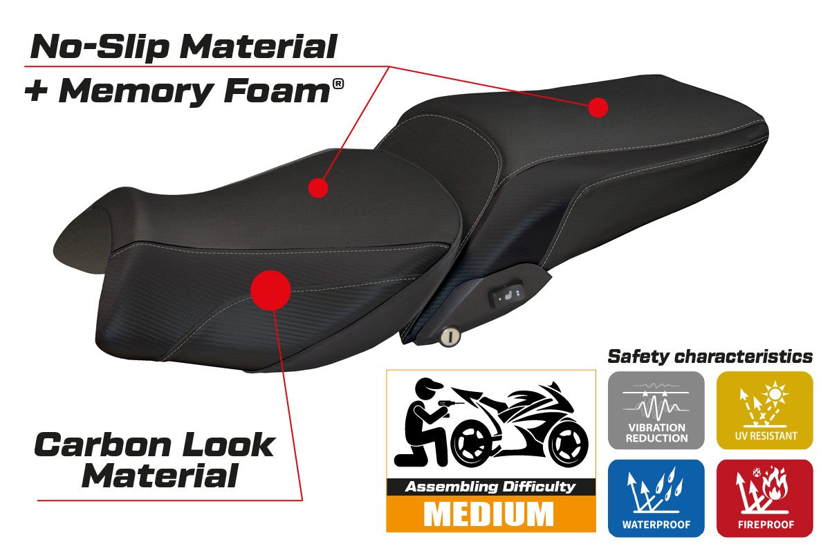 BMW R1200RT 2014-2018 Seat Cover TPZ Italia Comfort Black