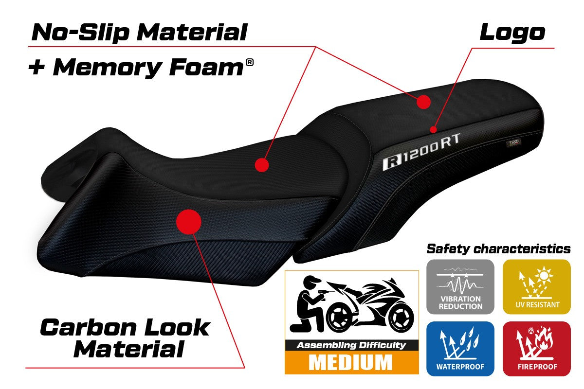 BMW R1200RT 2006-2013 Seat Cover TPZ Italia Comfort Black