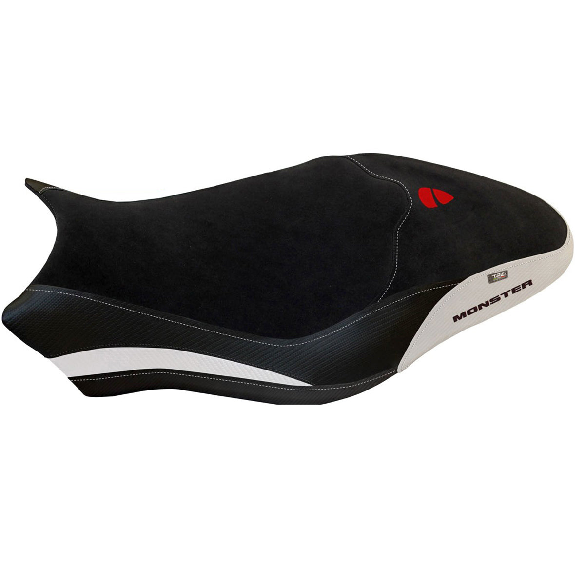 Ducati Monster 821 1200 2017-2020 Seat Cover TPZ Italia Velvet Comfort White