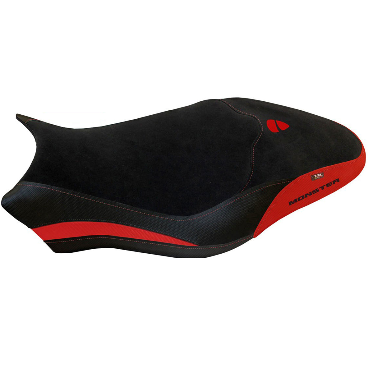Ducati Monster 821 1200 2017-2020 Seat Cover TPZ Italia Velvet Comfort Red