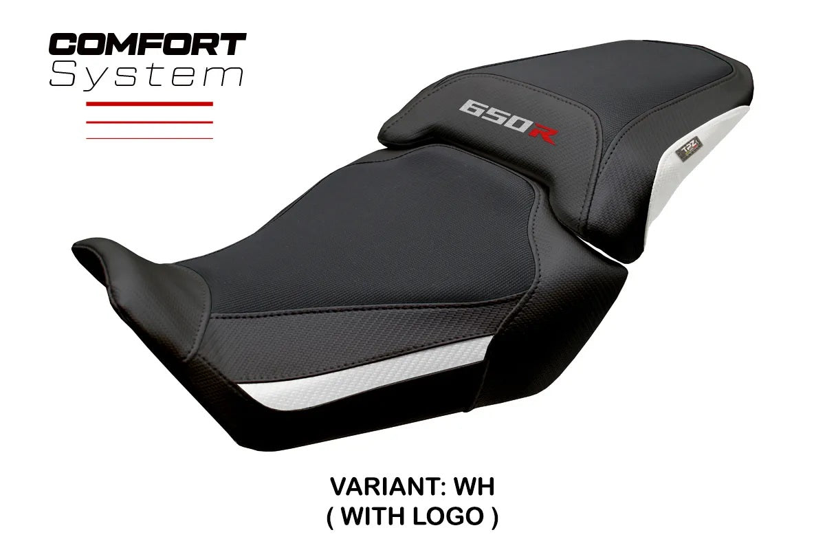 Honda CBR650R 2024-2026 Seat Cover TPZ Italia Comfort White Black