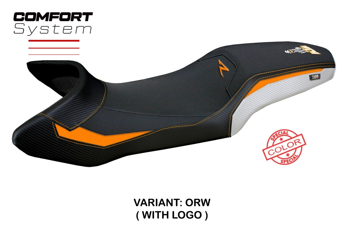 KTM 1390 Super Adventure R 2025-2026 Seat Cover TPZ Italia Comfort White Orange Black