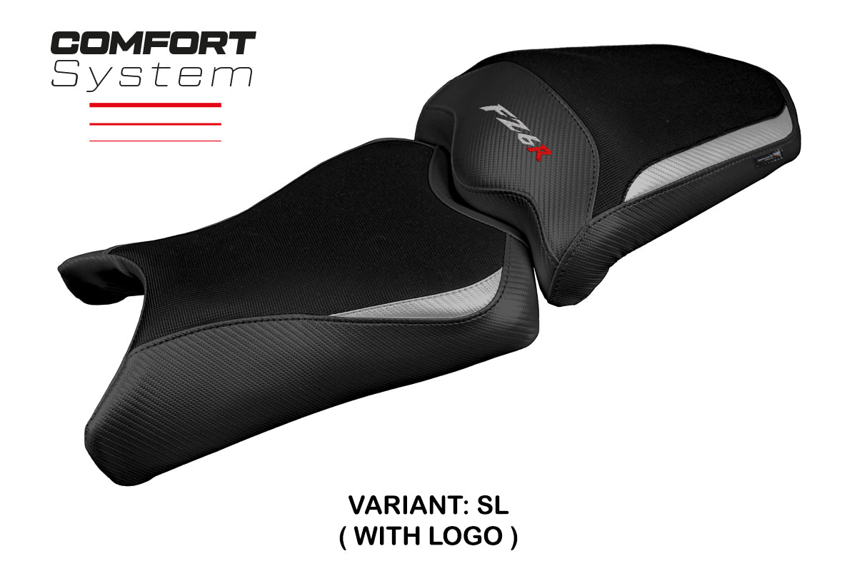Funda de asiento Yamaha FZ6R 2009-2017 Tappezzeria Italia TPZ Comfort en color plata