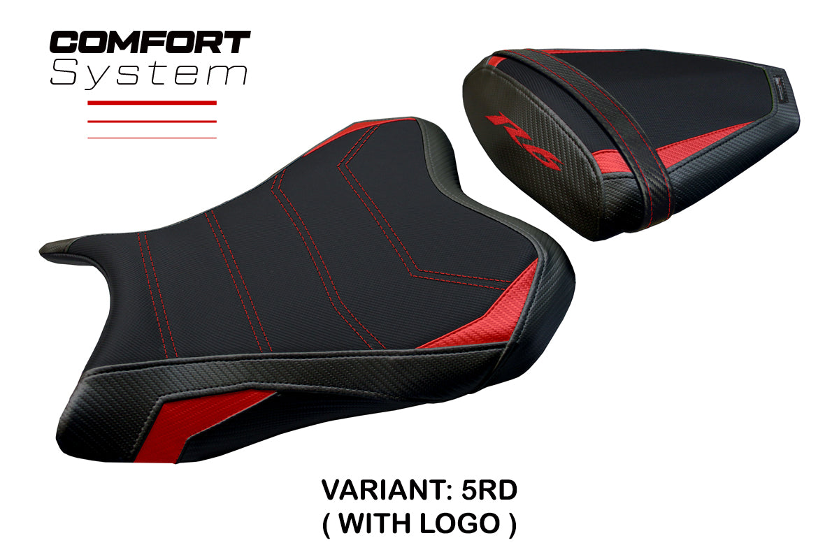 Yamaha YZF R6 2006-2007 Seat Cover Tappezzeria Italia TPZ Comfort in Red and Black