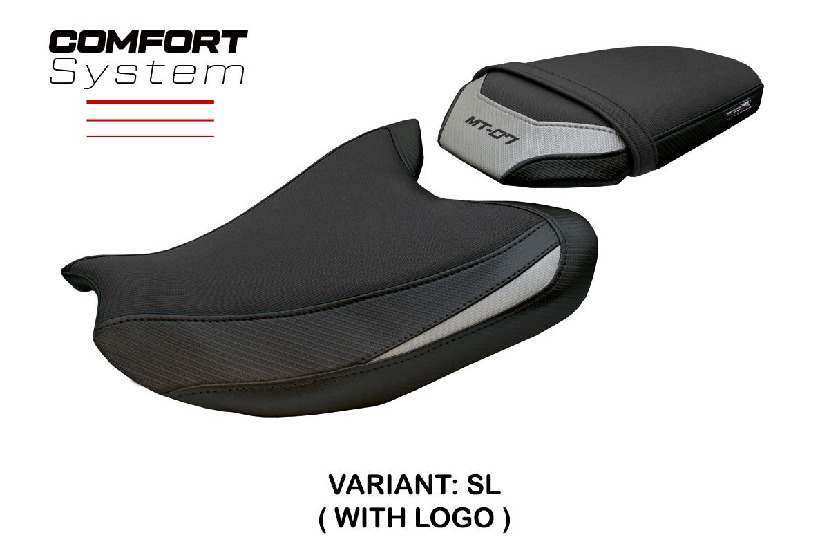 Yamaha MT-07 FZ07 2025 Seat Cover Tappezzeria Italia TPZ Comfort Silver Black